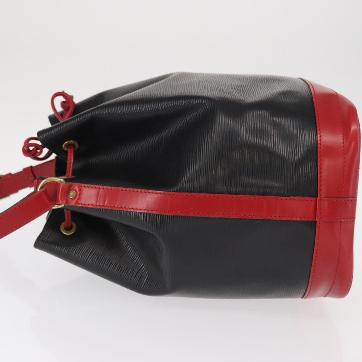 LOUIS VUITTON Epi Noe Shoulder Bag Bicolor Black Red M44017 LV Auth 156812