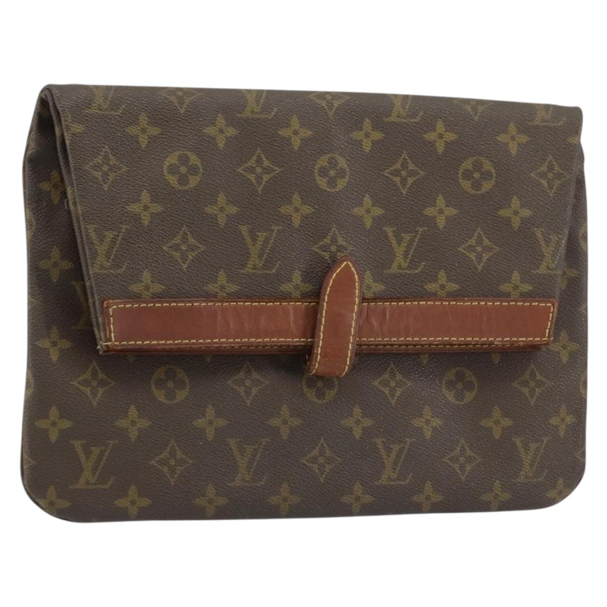 LOUIS VUITTON Monogram Pochette Priant Clutch Bag M51805 LV Auth 156818