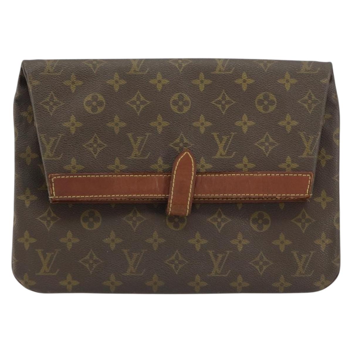 LOUIS VUITTON Monogram Pochette Priant Clutch Bag M51805 LV Auth 156818