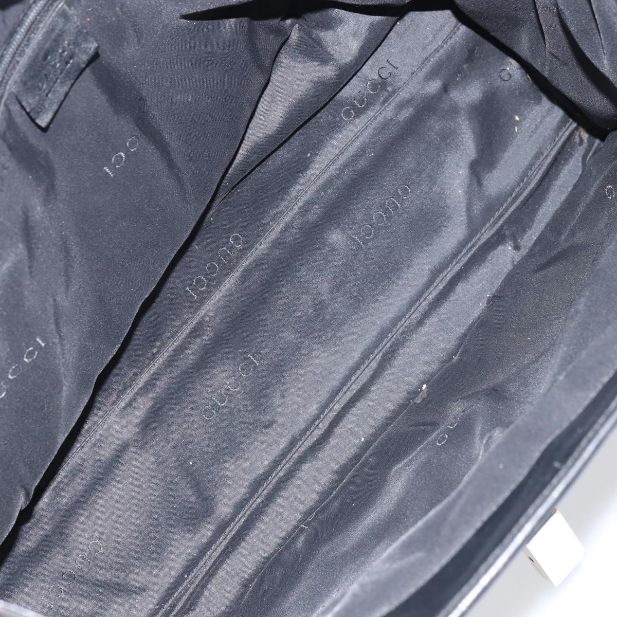 GUCCI GG Canvas Jackie Tote Bag Black Silver 002 1074 2123 Auth 156822