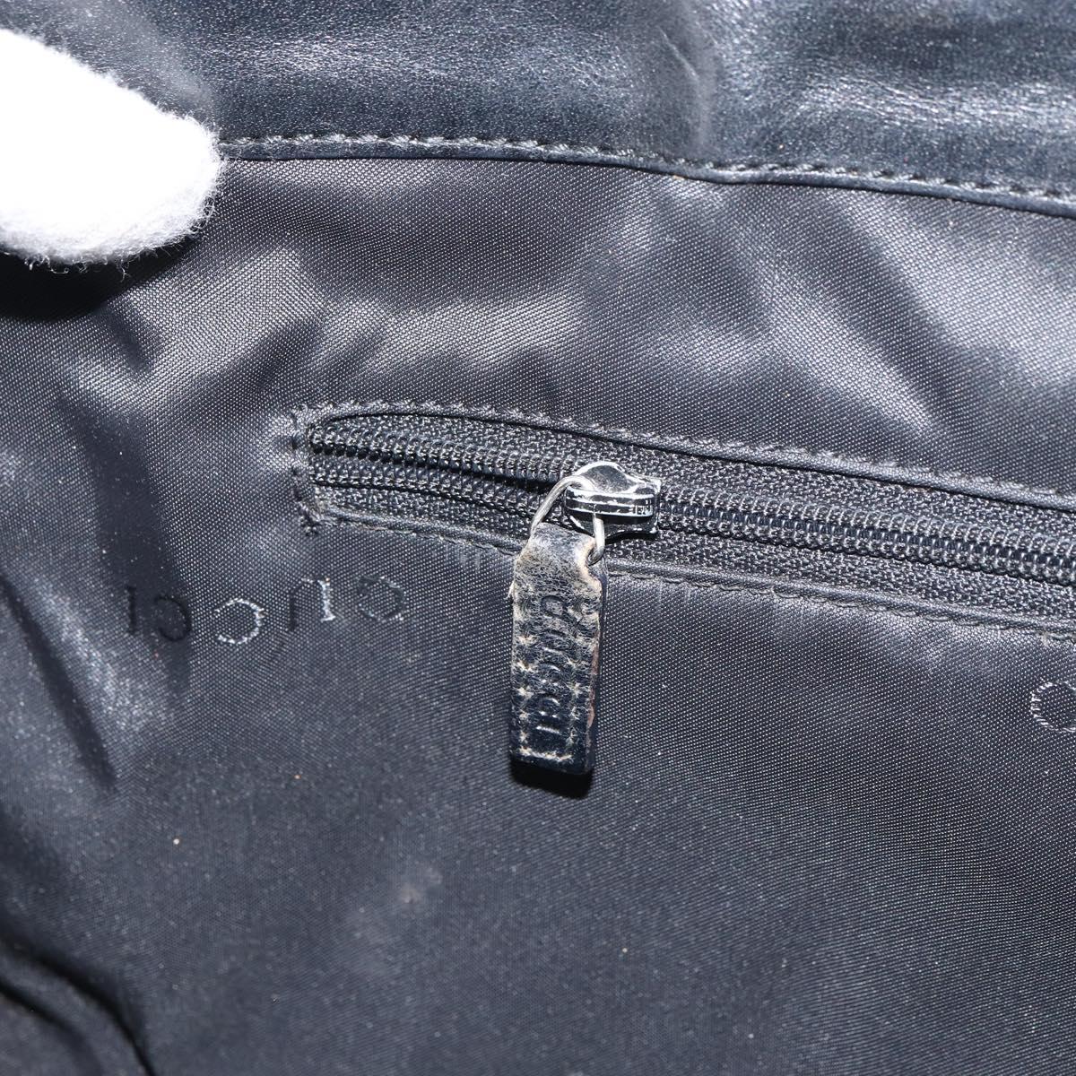 GUCCI GG Canvas Jackie Tote Bag Black Silver 002 1074 2123 Auth 156822