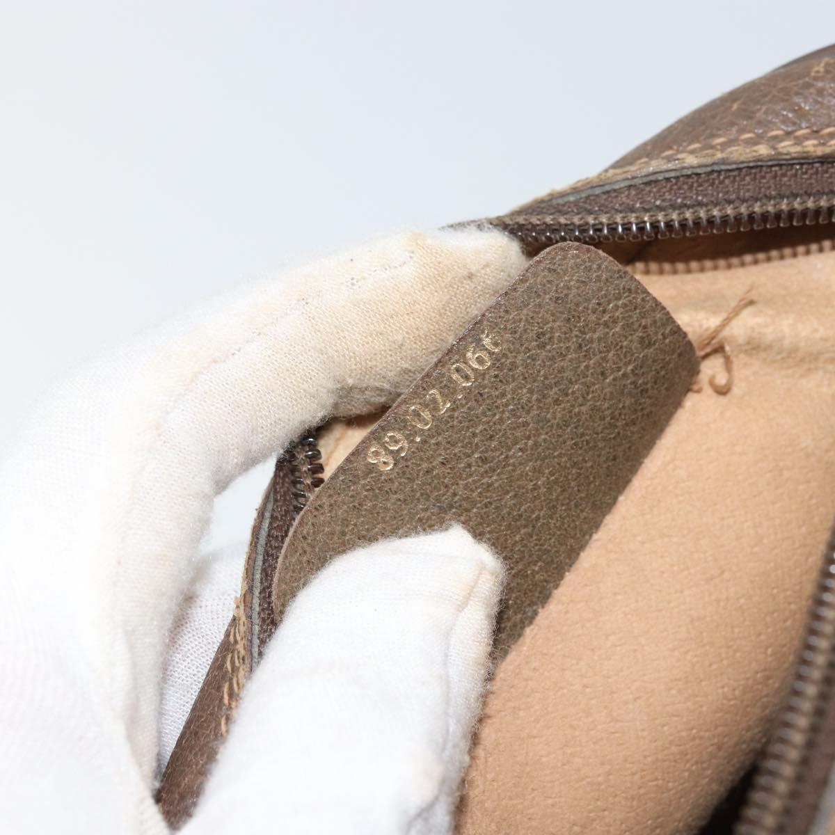 GUCCI GG Supreme Web Sherry Line Bag PVC Beige Gold 89 02 066 Auth 156823