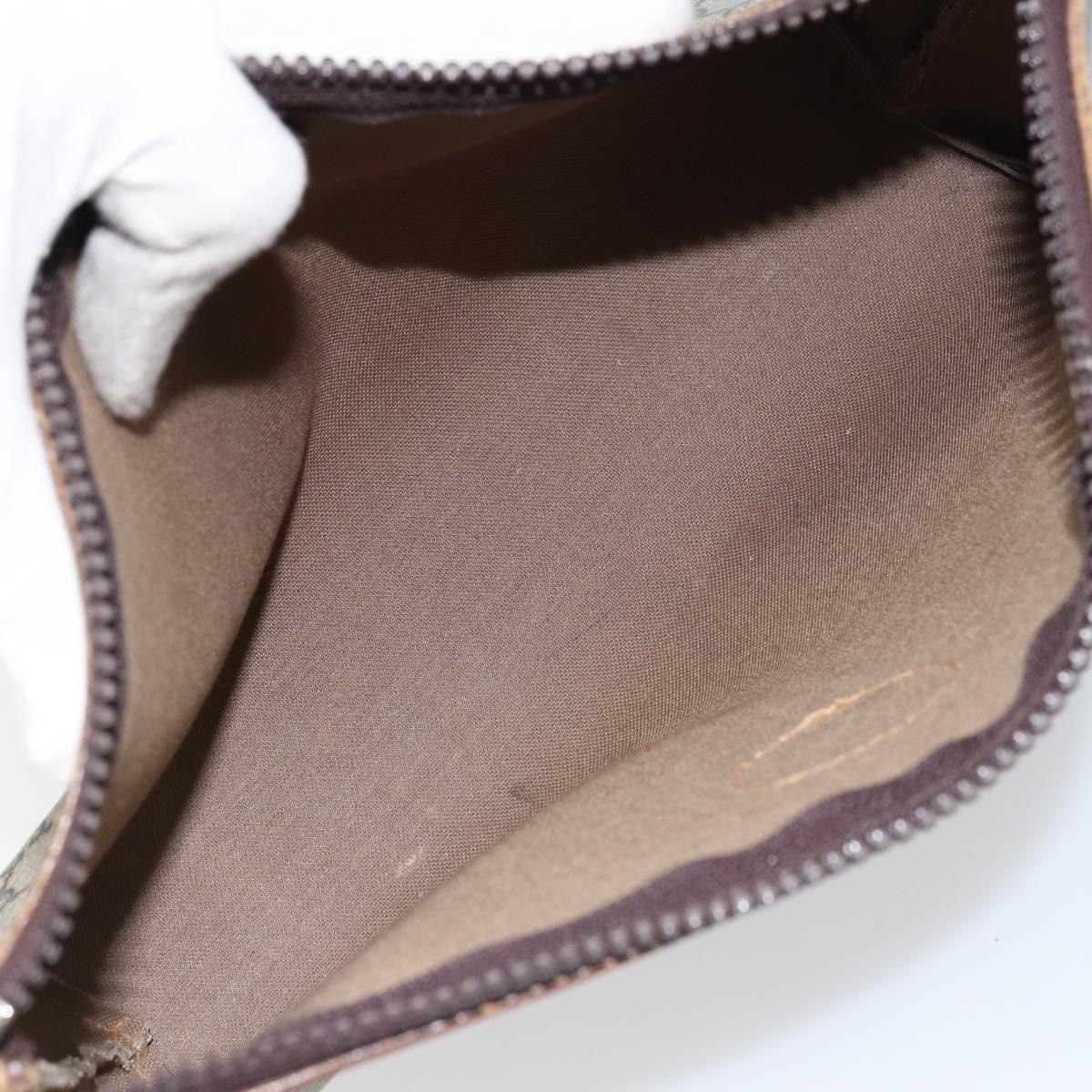 GUCCI GG Plus Supreme Clutch Bag PVC Beige Auth 156830