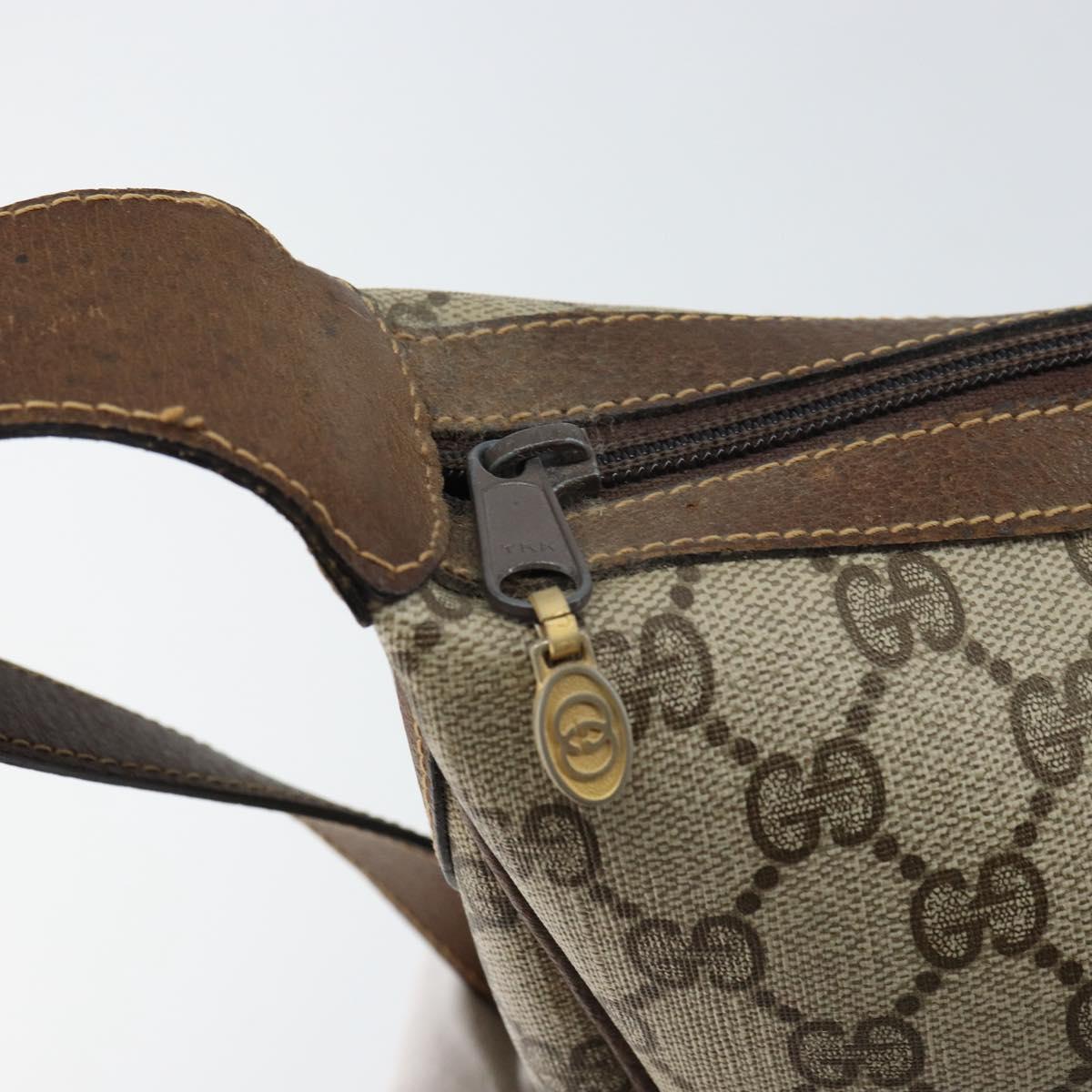 GUCCI GG Supreme Web Sherry Line Shoulder Bag PVC Beige 001 3840 5 Auth 156832