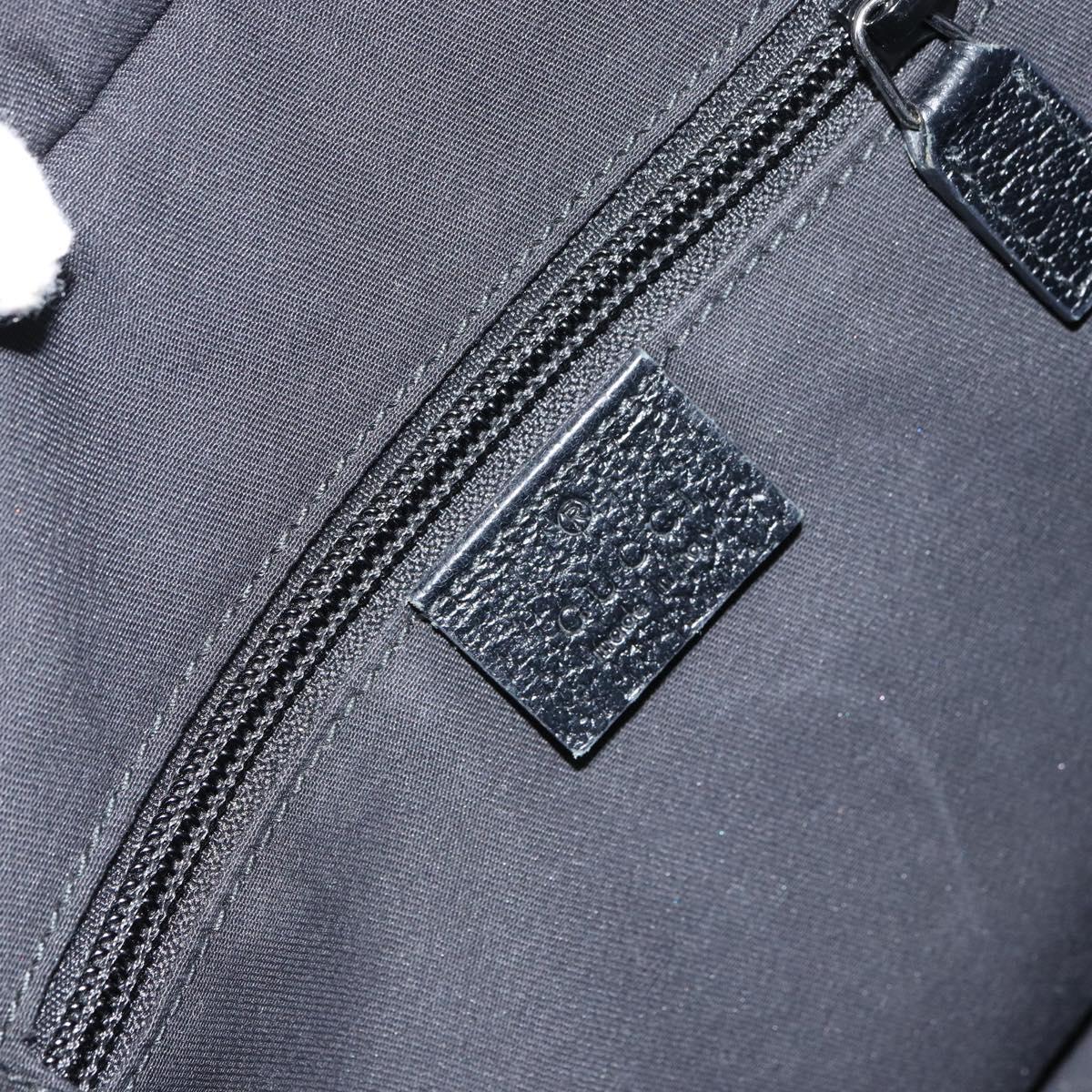 GUCCI GG Canvas Web Sherry Line Hand Bag Black Red Green Auth 156833