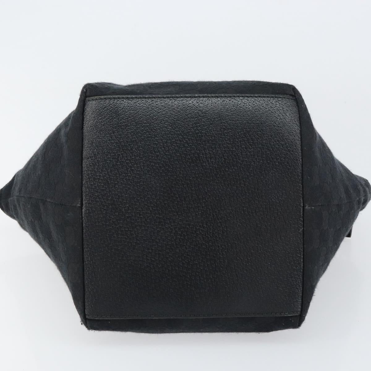 GUCCI GG Canvas Web Sherry Line Hand Bag Black Red Green Auth 156833