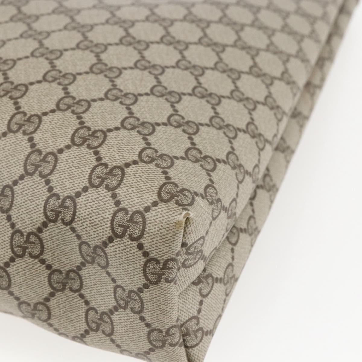 GUCCI GG Supreme Web Sherry Line Tote Bag PVC Beige Gold 89 02 003 Auth 156835