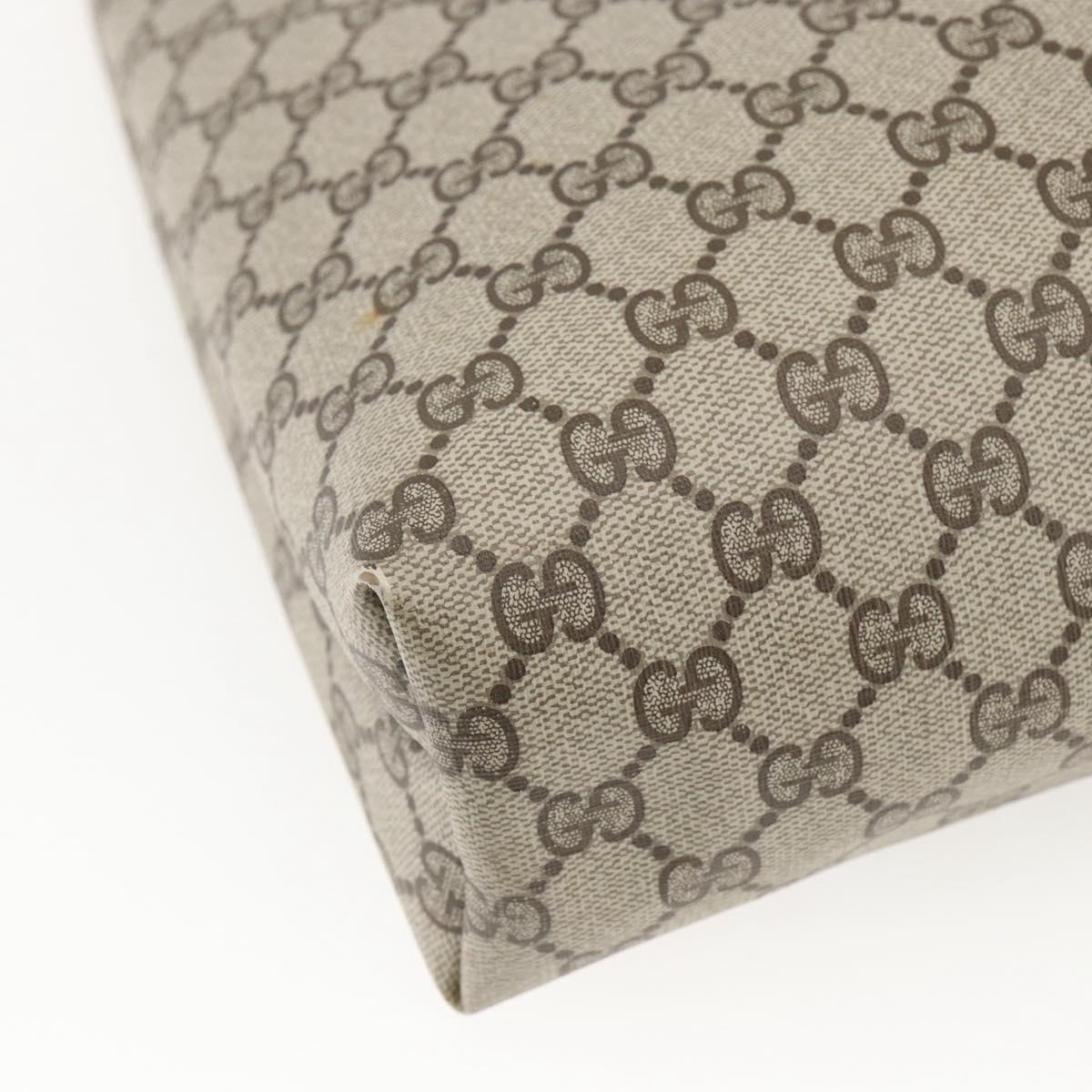 GUCCI GG Supreme Web Sherry Line Tote Bag PVC Beige Gold 89 02 003 Auth 156835