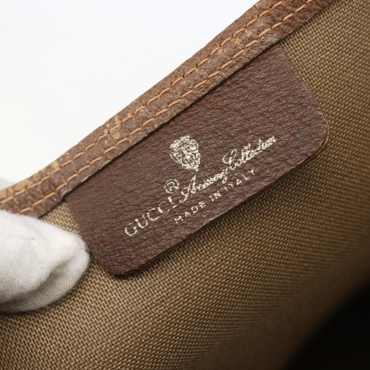 GUCCI GG Supreme Web Sherry Line Tote Bag PVC Beige Gold 89 02 003 Auth 156835