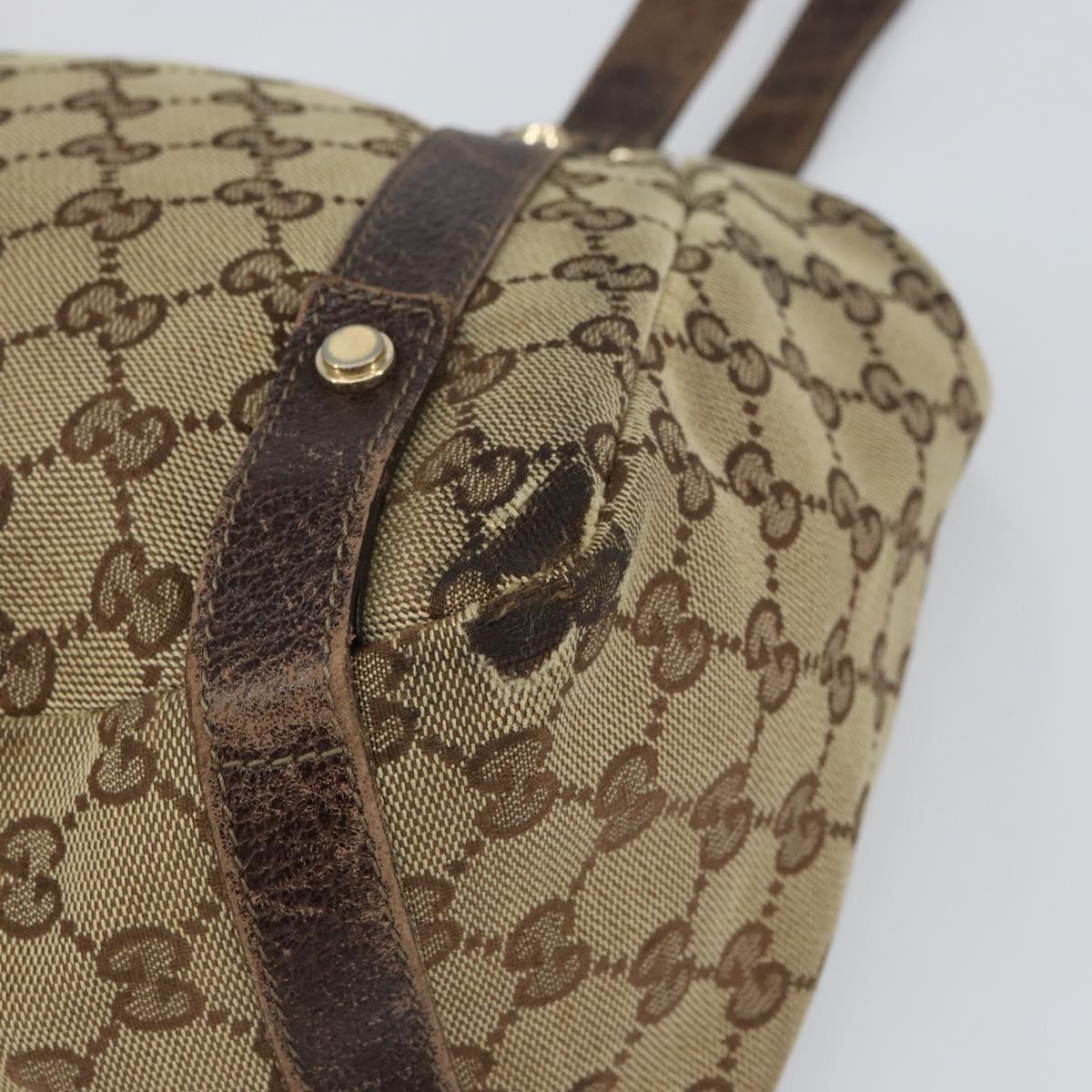 GUCCI GG Canvas Abbey Tote Bag Beige Gold 130736 Auth 156836