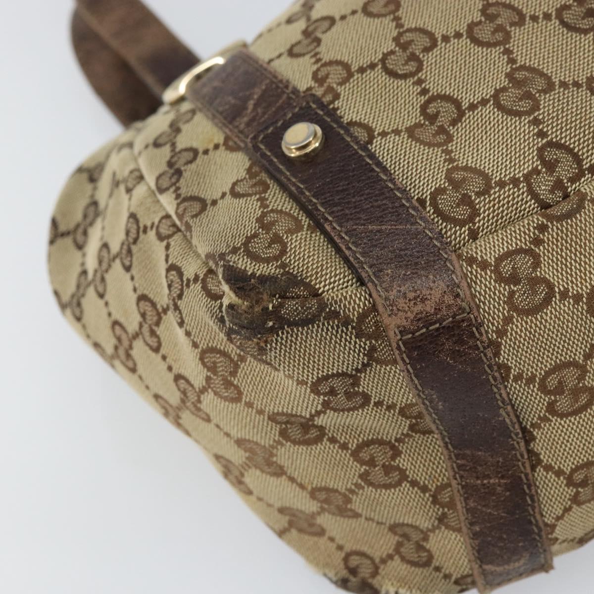 GUCCI GG Canvas Abbey Tote Bag Beige Gold 130736 Auth 156836