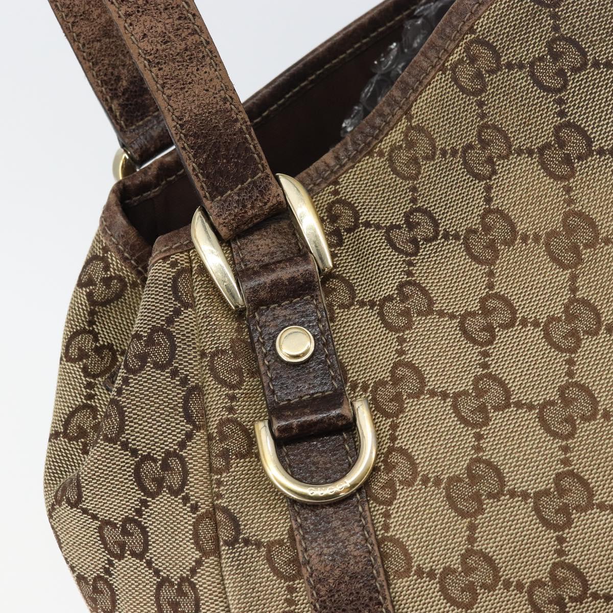 GUCCI GG Canvas Abbey Tote Bag Beige Gold 130736 Auth 156836
