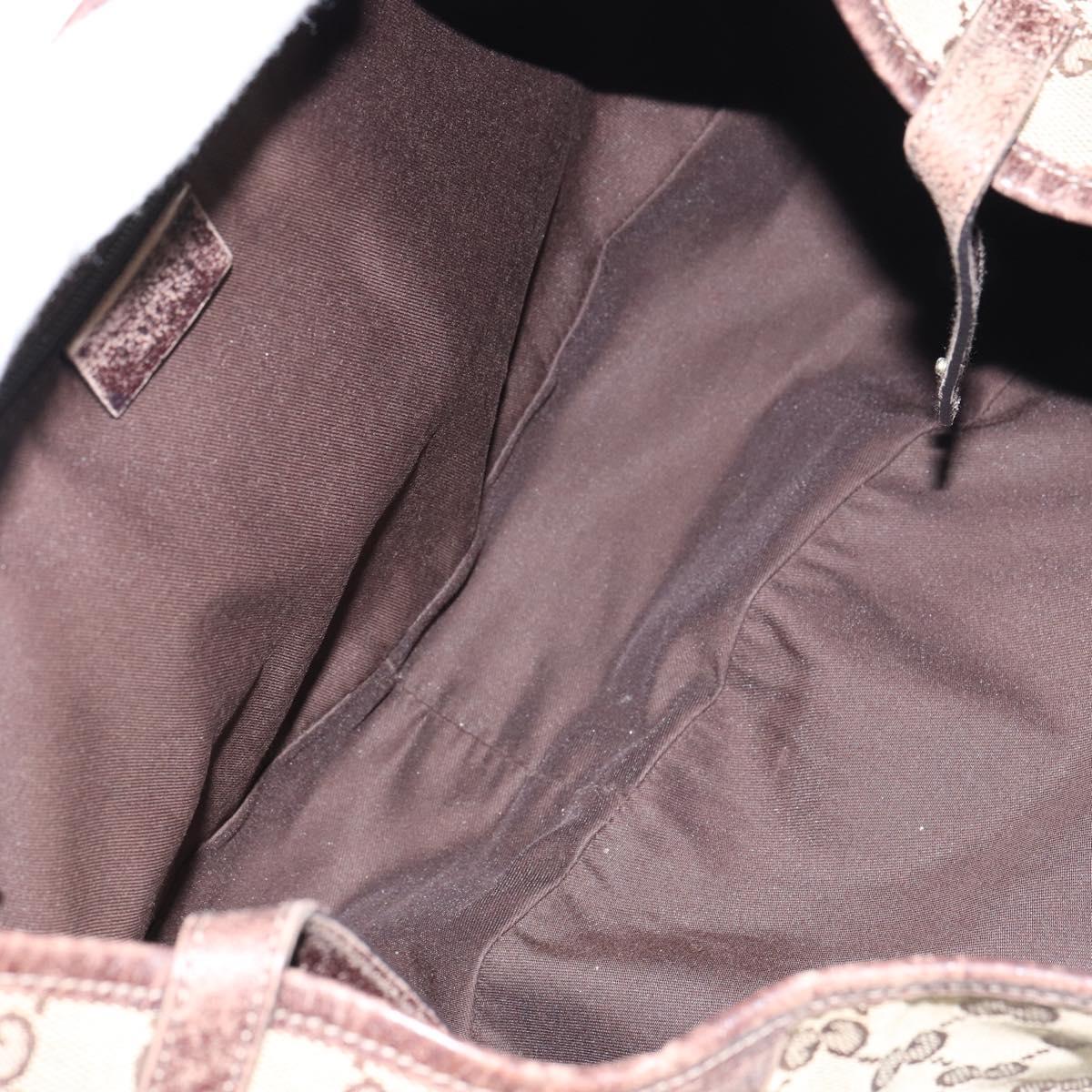 GUCCI GG Canvas Abbey Tote Bag Beige Gold 130736 Auth 156836