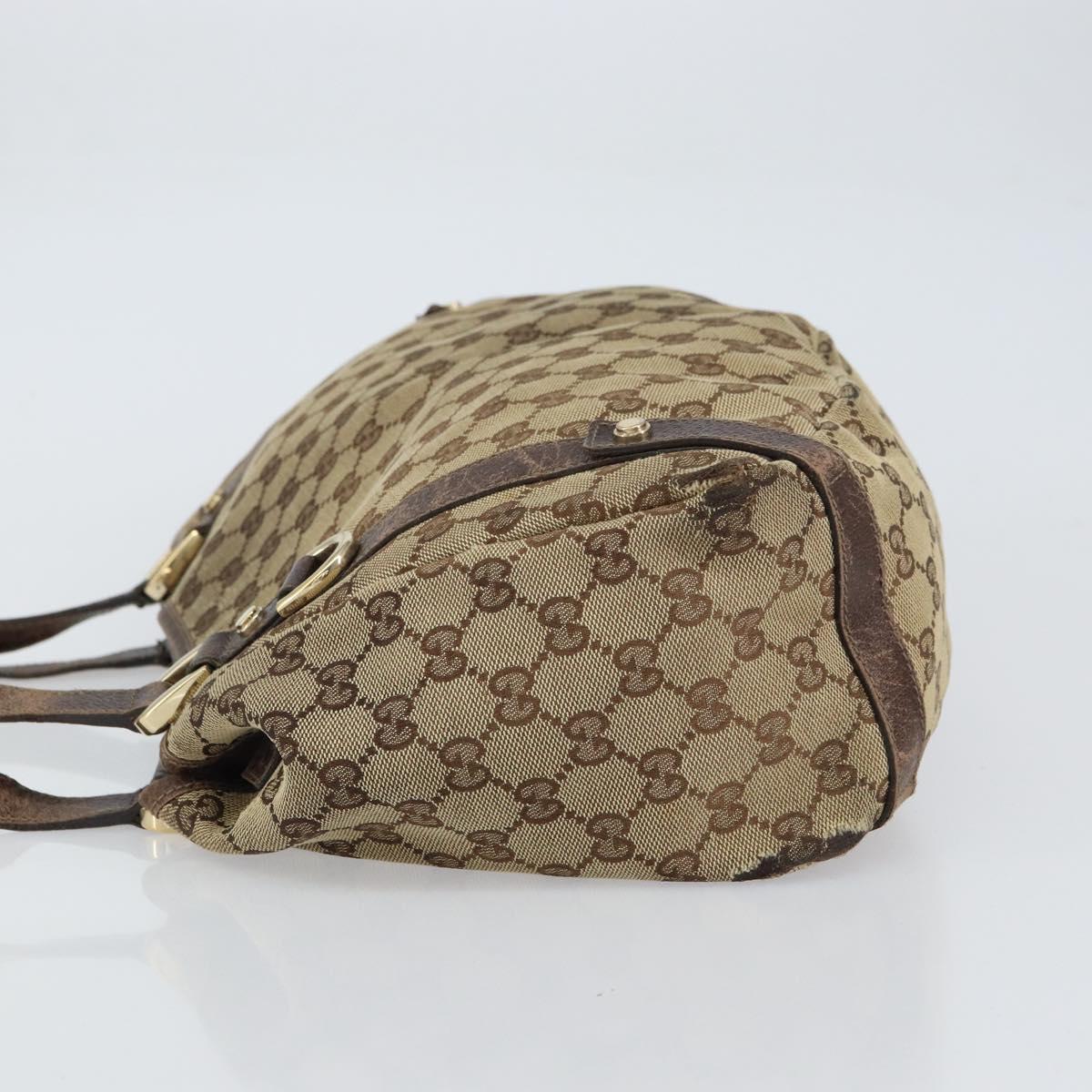 GUCCI GG Canvas Abbey Tote Bag Beige Gold 130736 Auth 156836