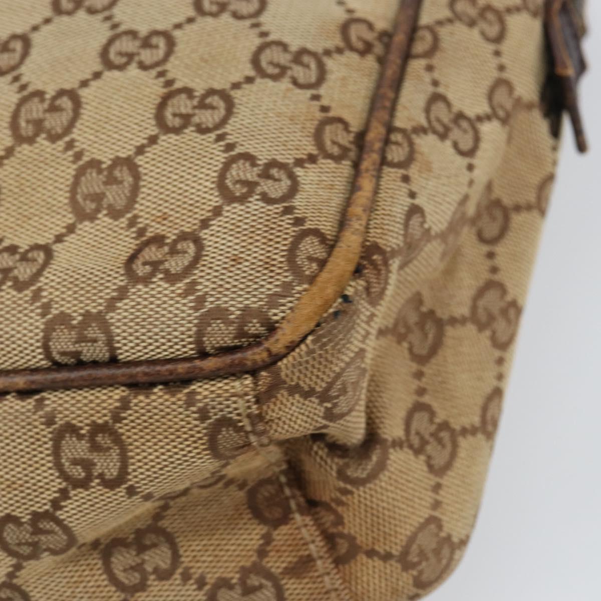 GUCCI GG Canvas Shoulder Bag Beige 03136 Auth 156837