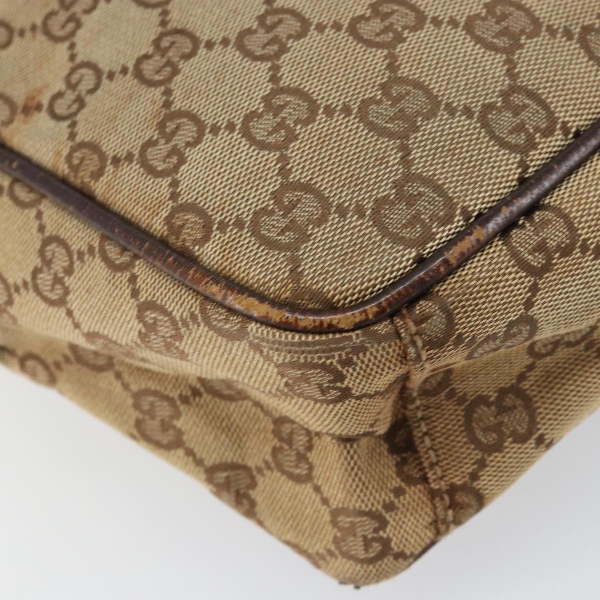 GUCCI GG Canvas Shoulder Bag Beige 03136 Auth 156837
