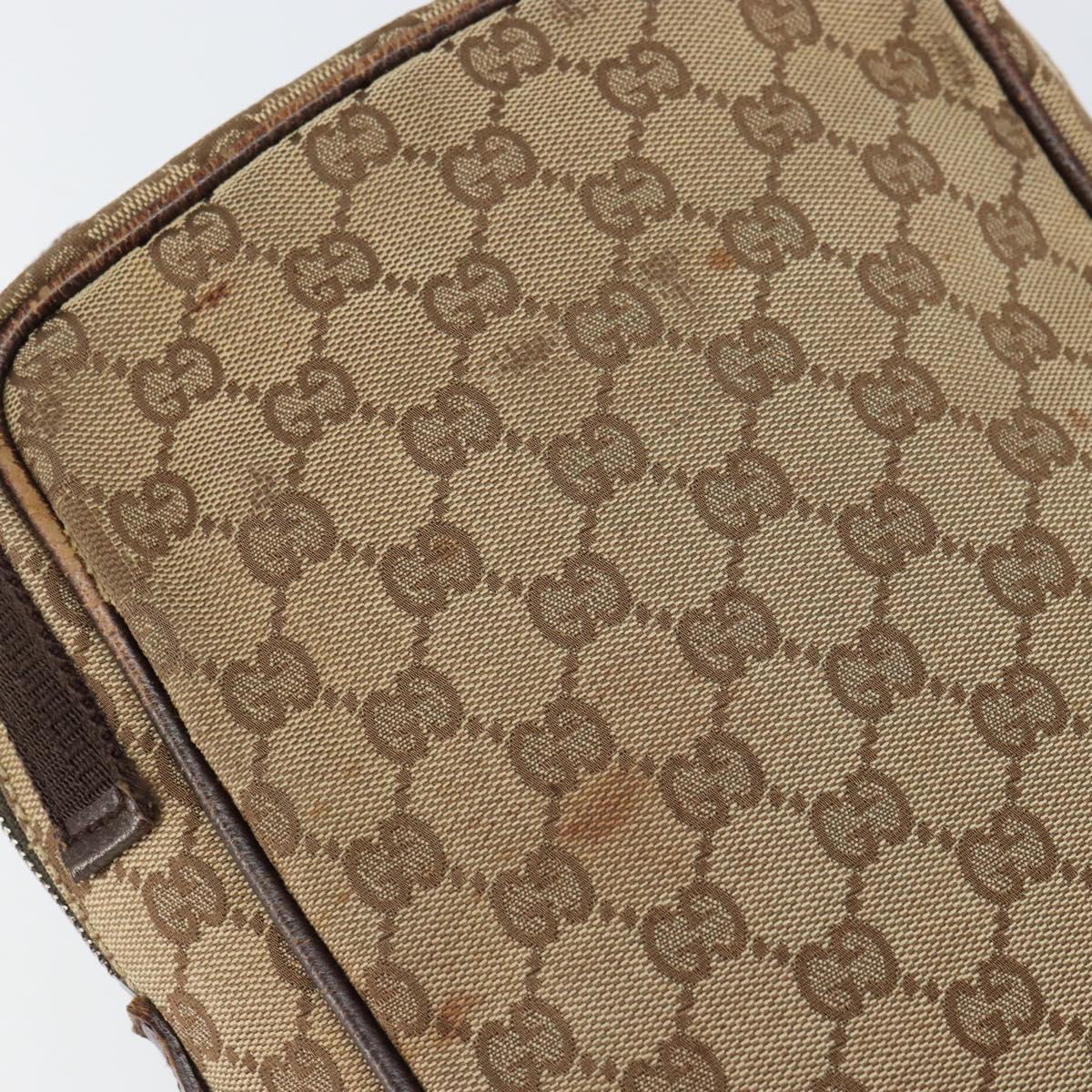 GUCCI GG Canvas Shoulder Bag Beige 03136 Auth 156837
