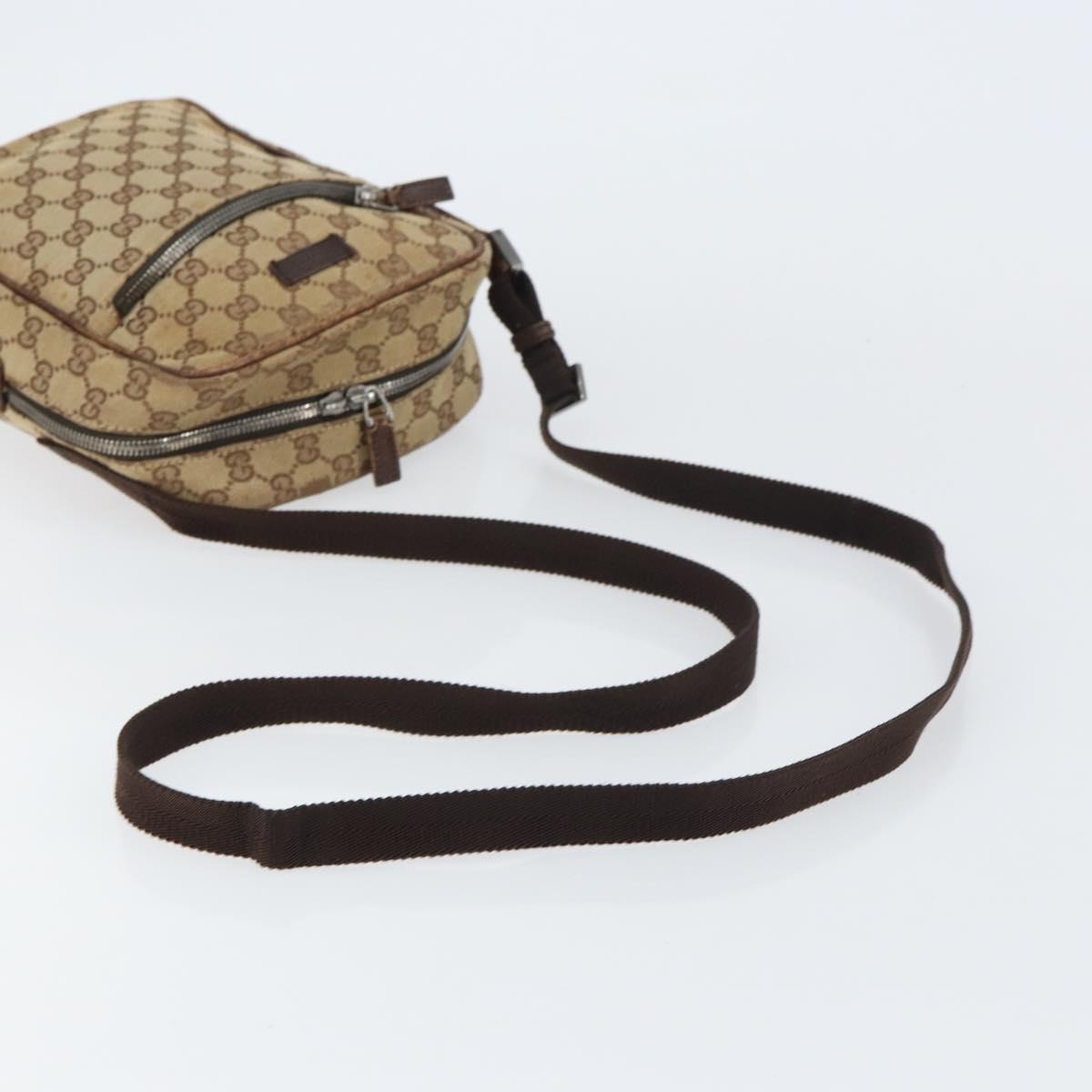 GUCCI GG Canvas Shoulder Bag Beige 03136 Auth 156837