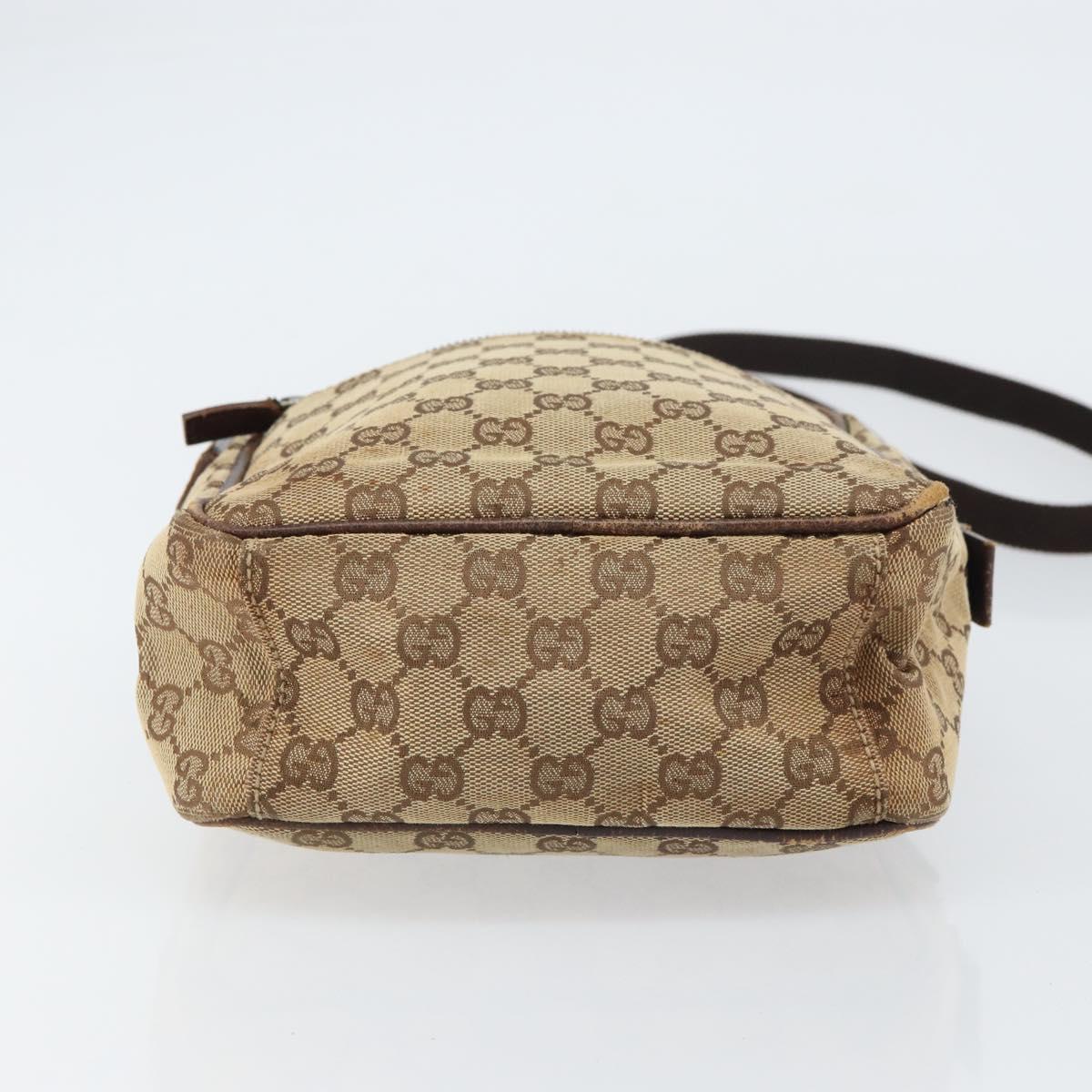 GUCCI GG Canvas Shoulder Bag Beige 03136 Auth 156837