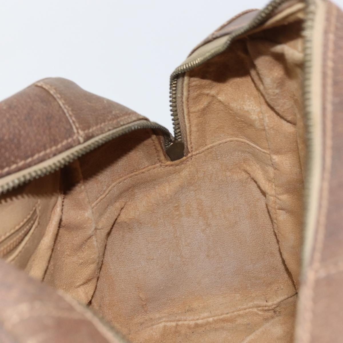 GUCCI GG Supreme Boston Bag PVC Beige Gold Auth 156838