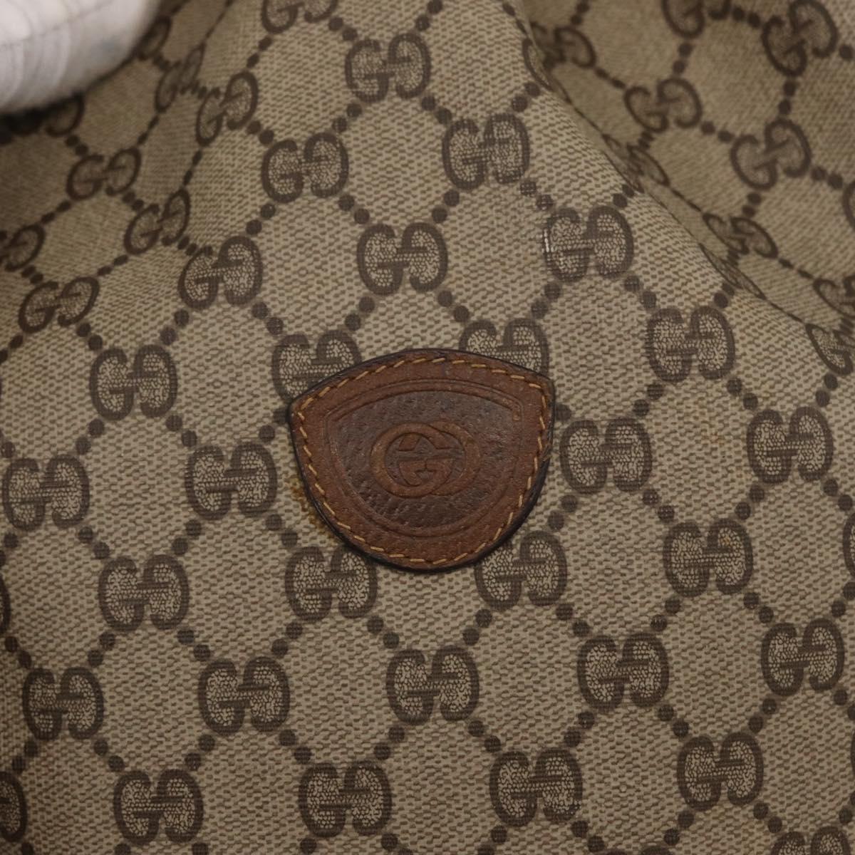 GUCCI GG Supreme Web Sherry Line Bag PVC Beige Gold 001 41 0850 Auth 156839