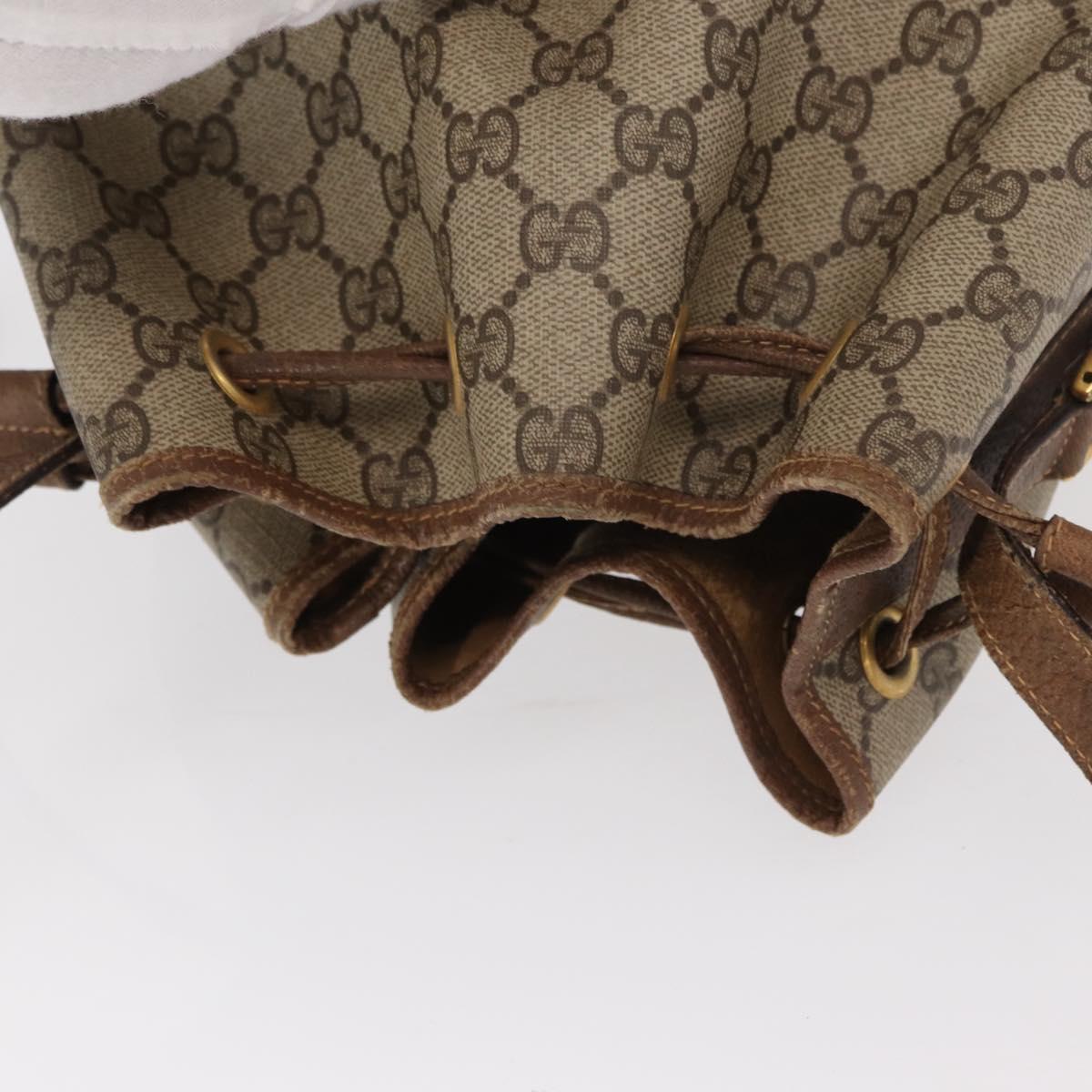 GUCCI GG Supreme Web Sherry Line Bag PVC Beige Gold 001 41 0850 Auth 156839