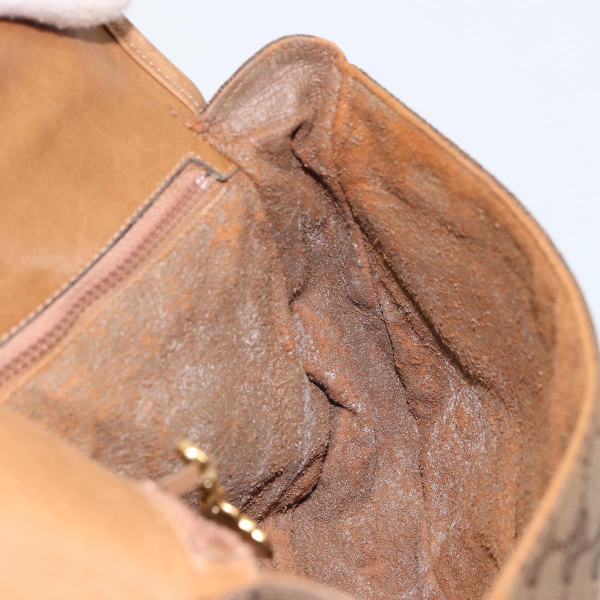 GUCCI GG Canvas Shoulder Bag Beige Gold Auth 156840