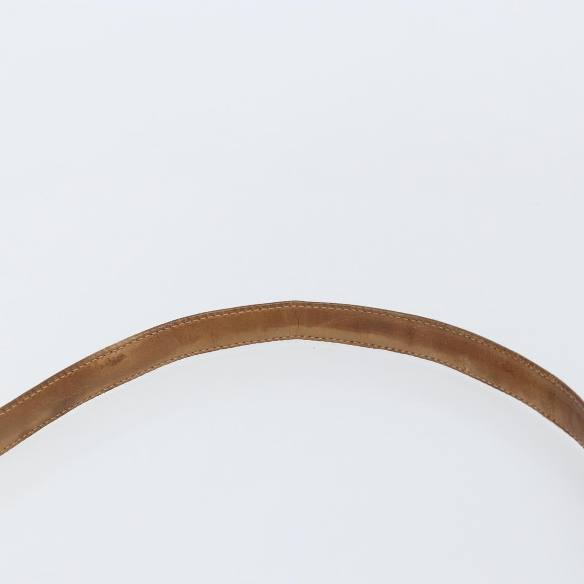 GUCCI GG Canvas Shoulder Bag Beige Gold Auth 156840