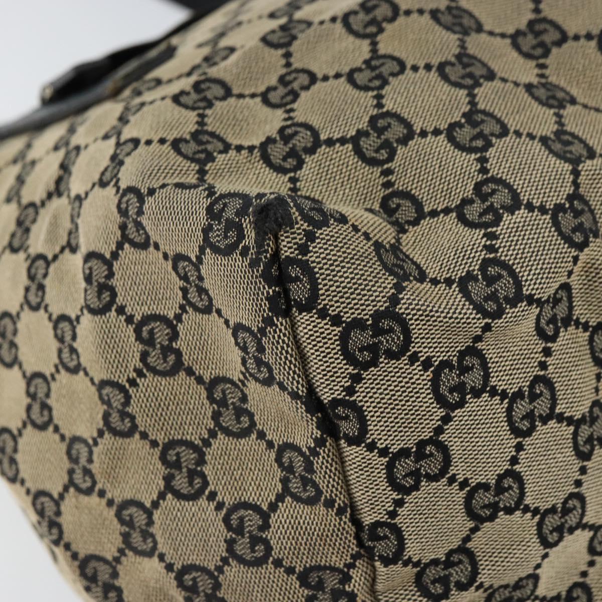 GUCCI GG Canvas Shoulder Bag Navy Gold 019 0493 1669 Auth 156841