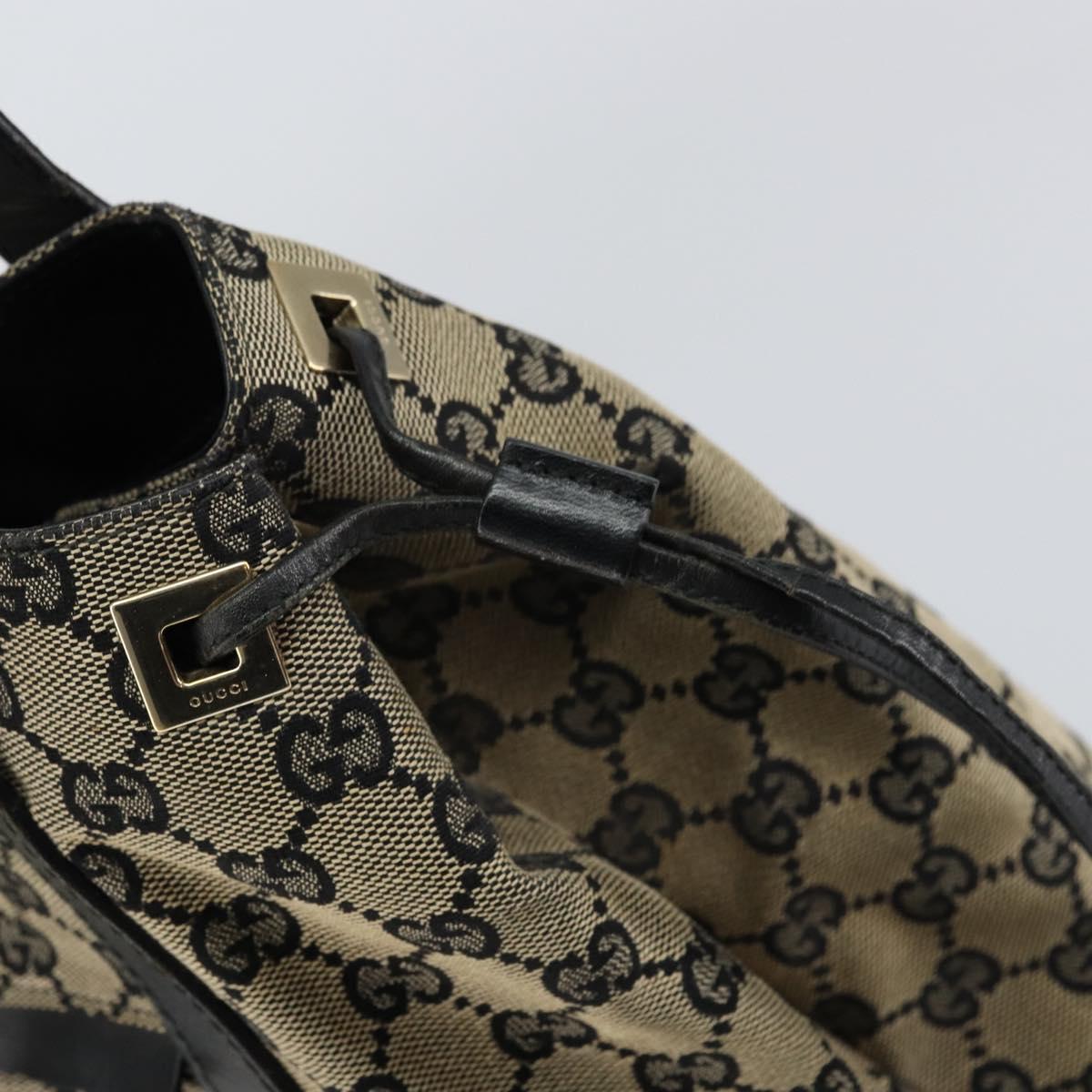 GUCCI GG Canvas Shoulder Bag Navy Gold 019 0493 1669 Auth 156841