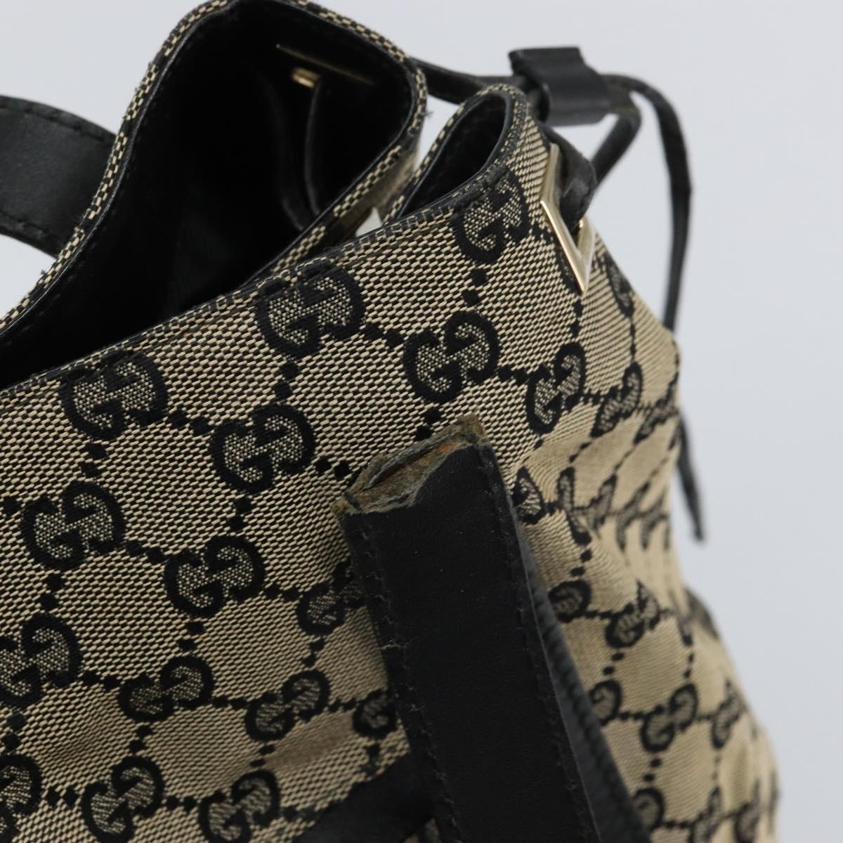 GUCCI GG Canvas Shoulder Bag Navy Gold 019 0493 1669 Auth 156841