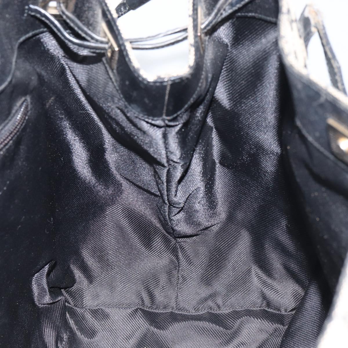 GUCCI GG Canvas Shoulder Bag Navy Gold 019 0493 1669 Auth 156841