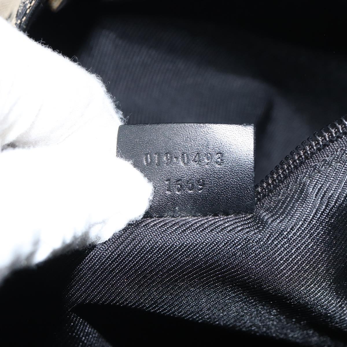 GUCCI GG Canvas Shoulder Bag Navy Gold 019 0493 1669 Auth 156841