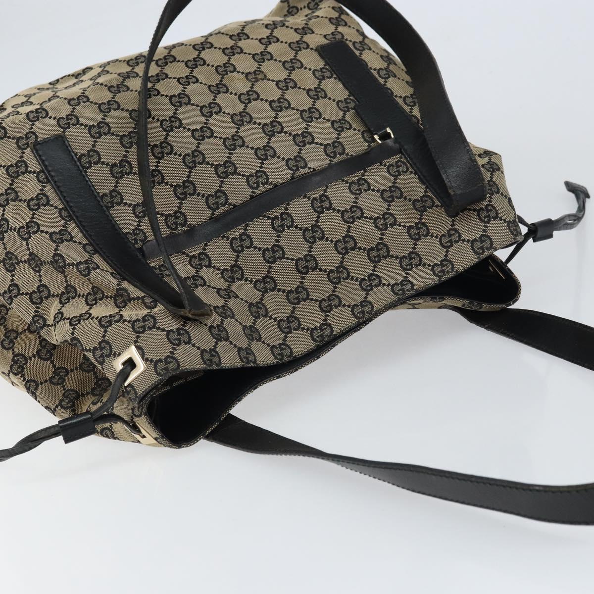 GUCCI GG Canvas Shoulder Bag Navy Gold 019 0493 1669 Auth 156841