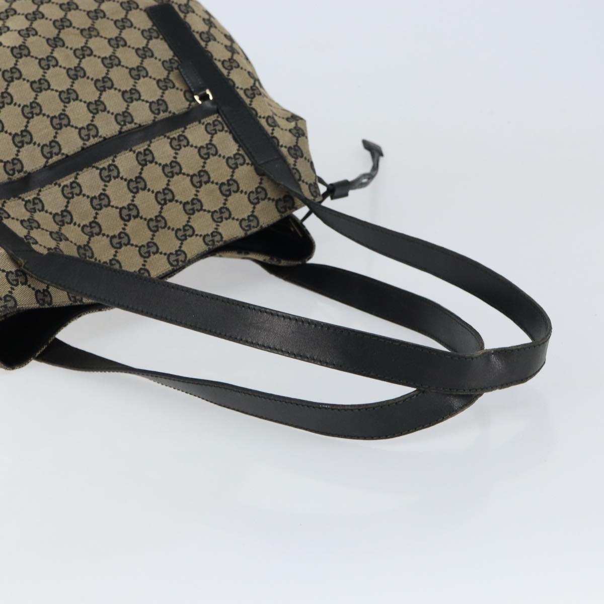 GUCCI GG Canvas Shoulder Bag Navy Gold 019 0493 1669 Auth 156841