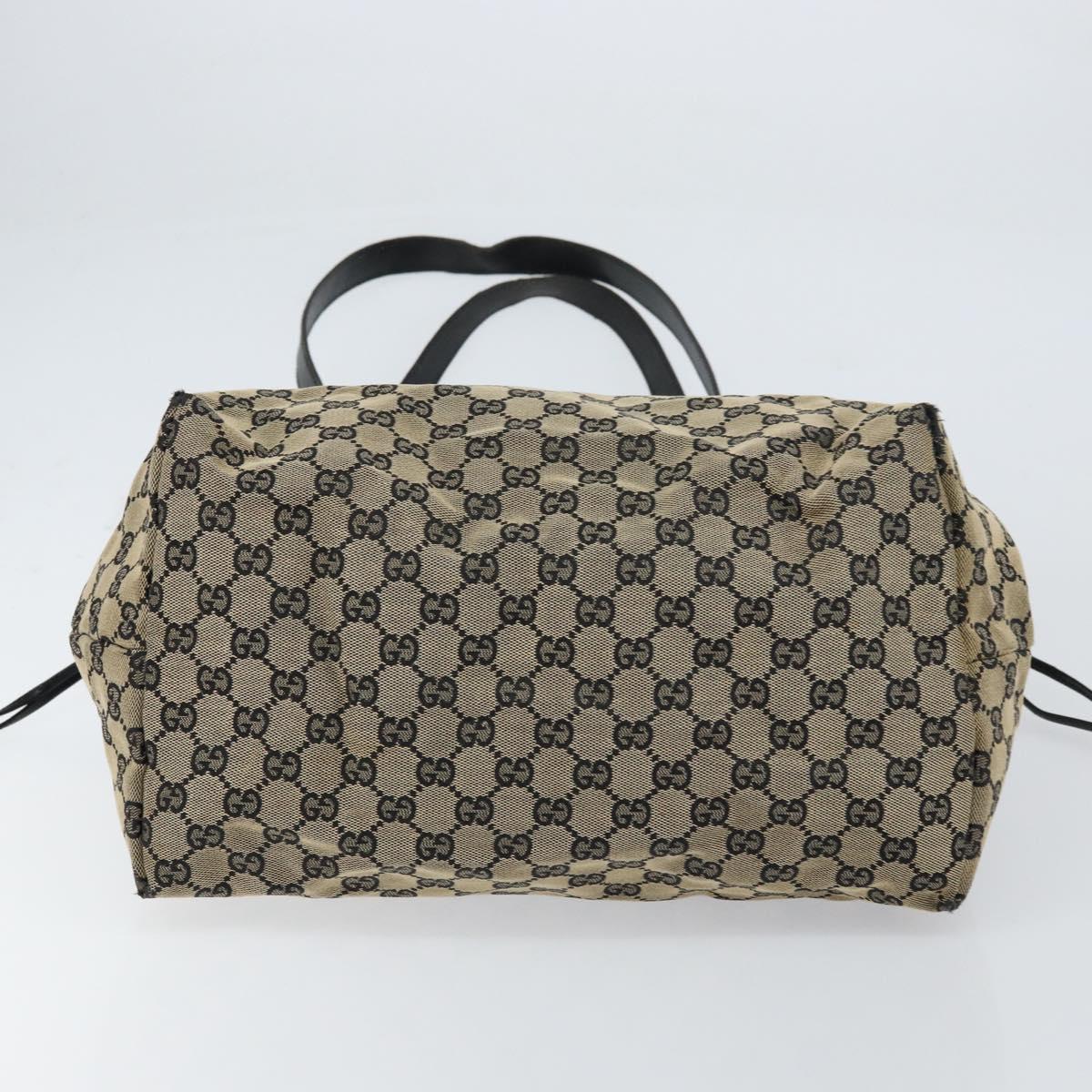GUCCI GG Canvas Shoulder Bag Navy Gold 019 0493 1669 Auth 156841