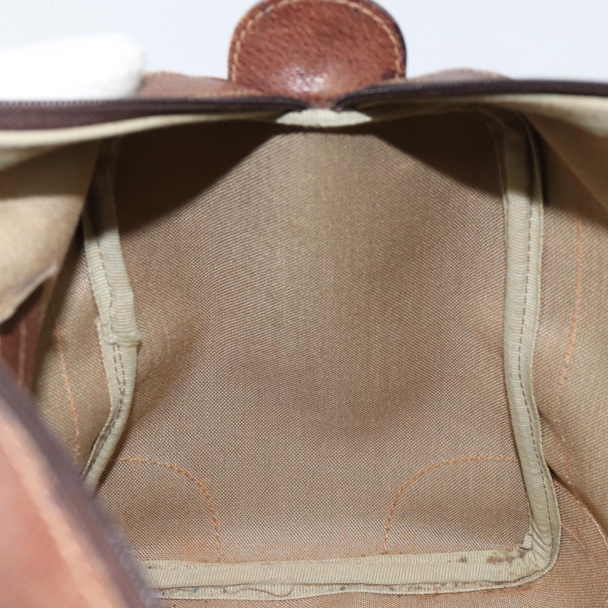 GUCCI GG Supreme Boston Bag PVC Beige Gold Auth 156843