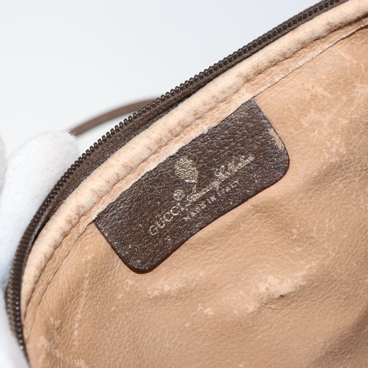 GUCCI GG Supreme Shoulder Bag PVC Beige Gold 97 02 068 Auth 156844