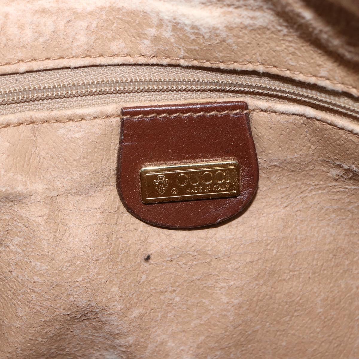 GUCCI Micro GG Supreme Boston Bag PVC 2way Beige Gold 002 122 0033 Auth 156846