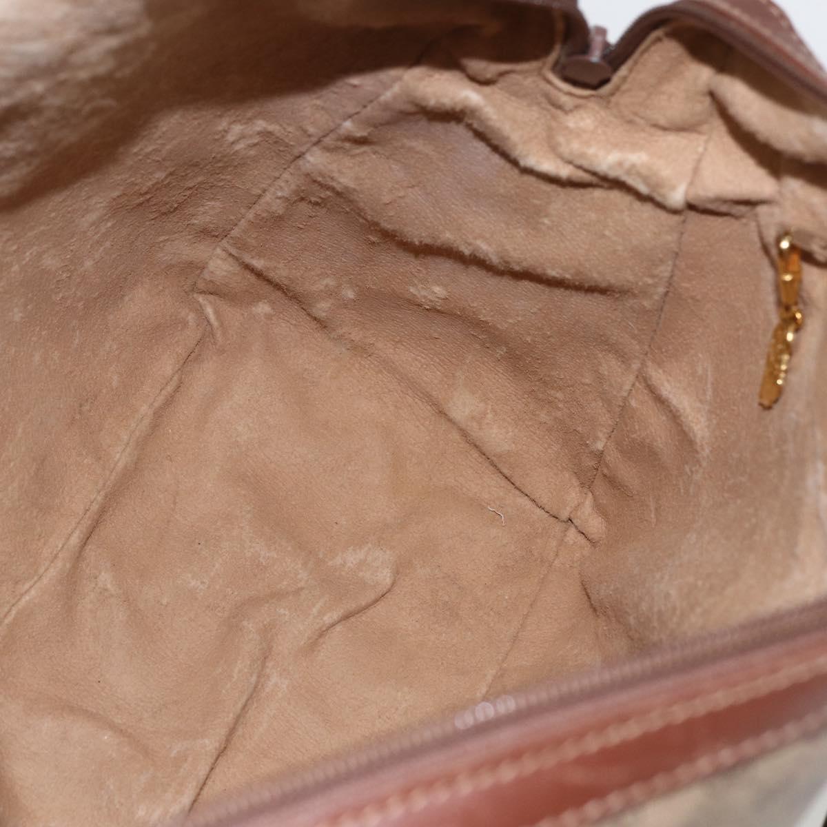 GUCCI Micro GG Supreme Boston Bag PVC 2way Beige Gold 002 122 0033 Auth 156846