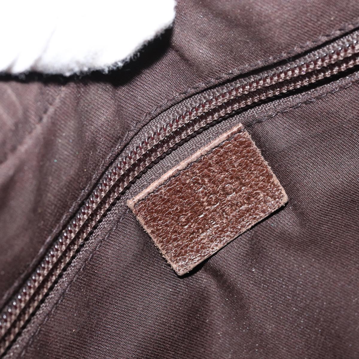 GUCCI GG Canvas Shoulder Bag Beige Silver 122790 Auth 156850