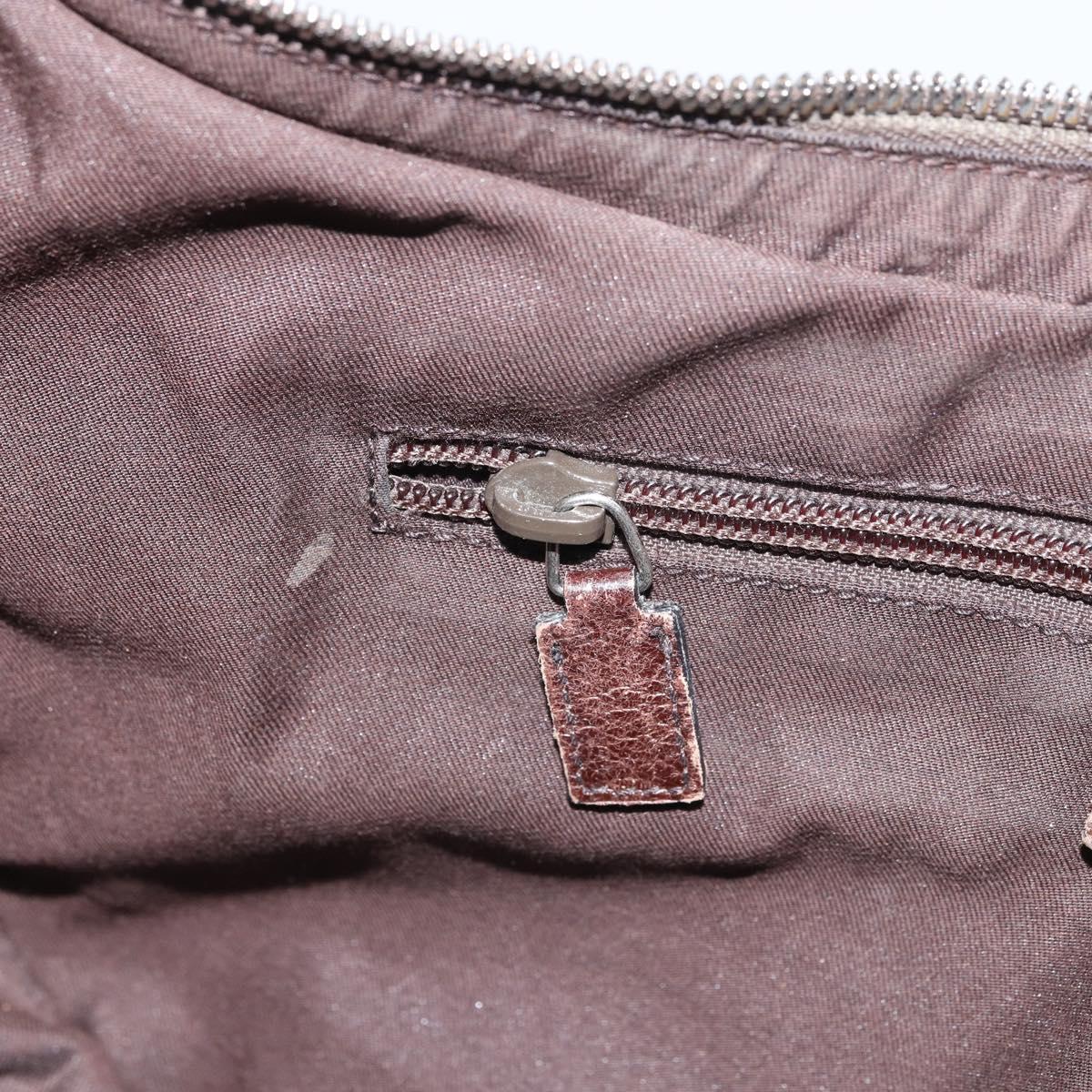 GUCCI GG Canvas Shoulder Bag Beige Silver 122790 Auth 156850