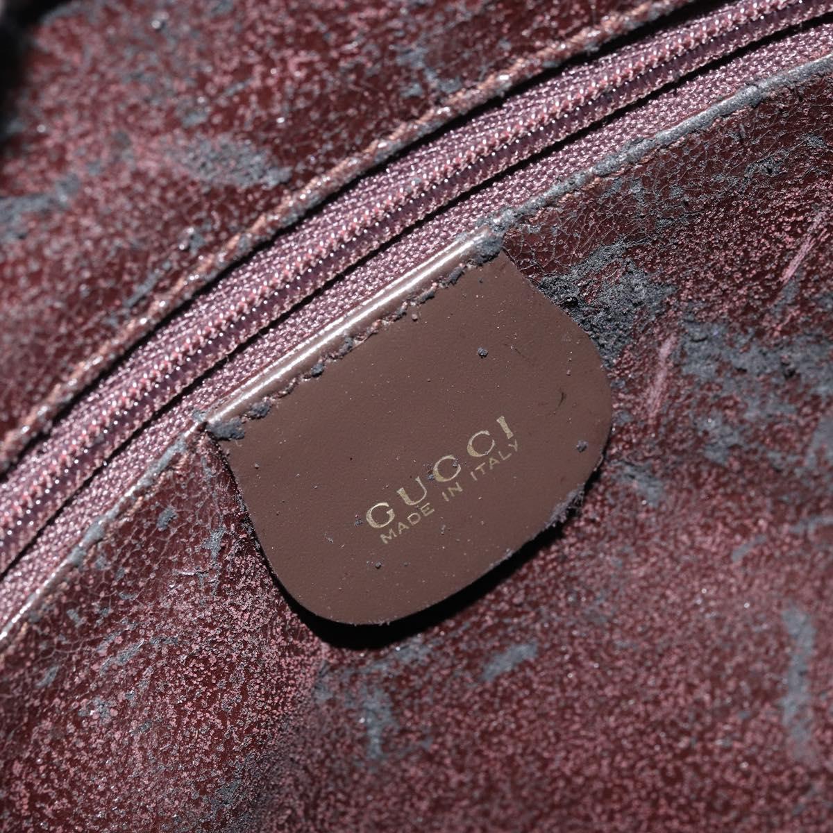 GUCCI Shoulder Bag Suede Brown Gold 000 2855 0550 0 Auth 156851