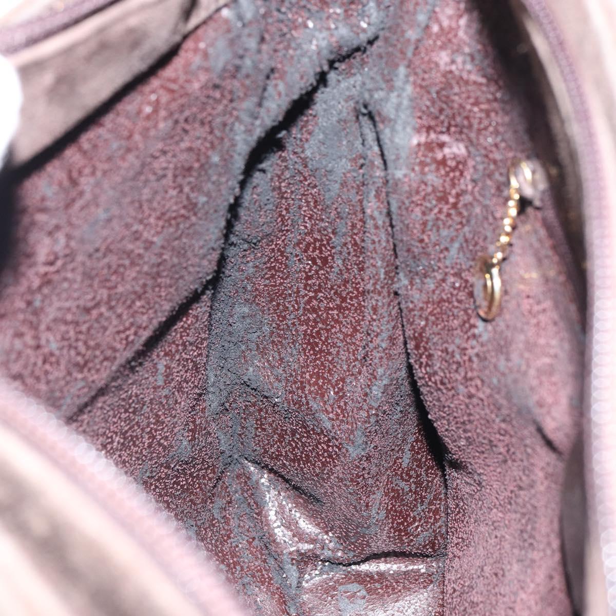 GUCCI Shoulder Bag Suede Brown Gold 000 2855 0550 0 Auth 156851