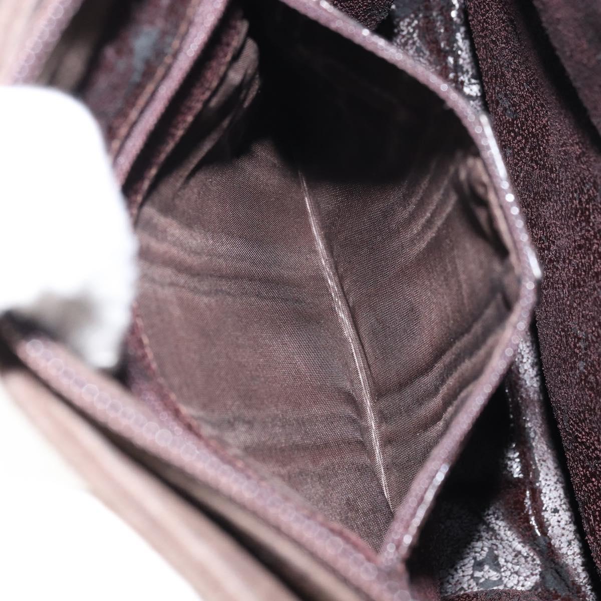 GUCCI Shoulder Bag Suede Brown Gold 000 2855 0550 0 Auth 156851