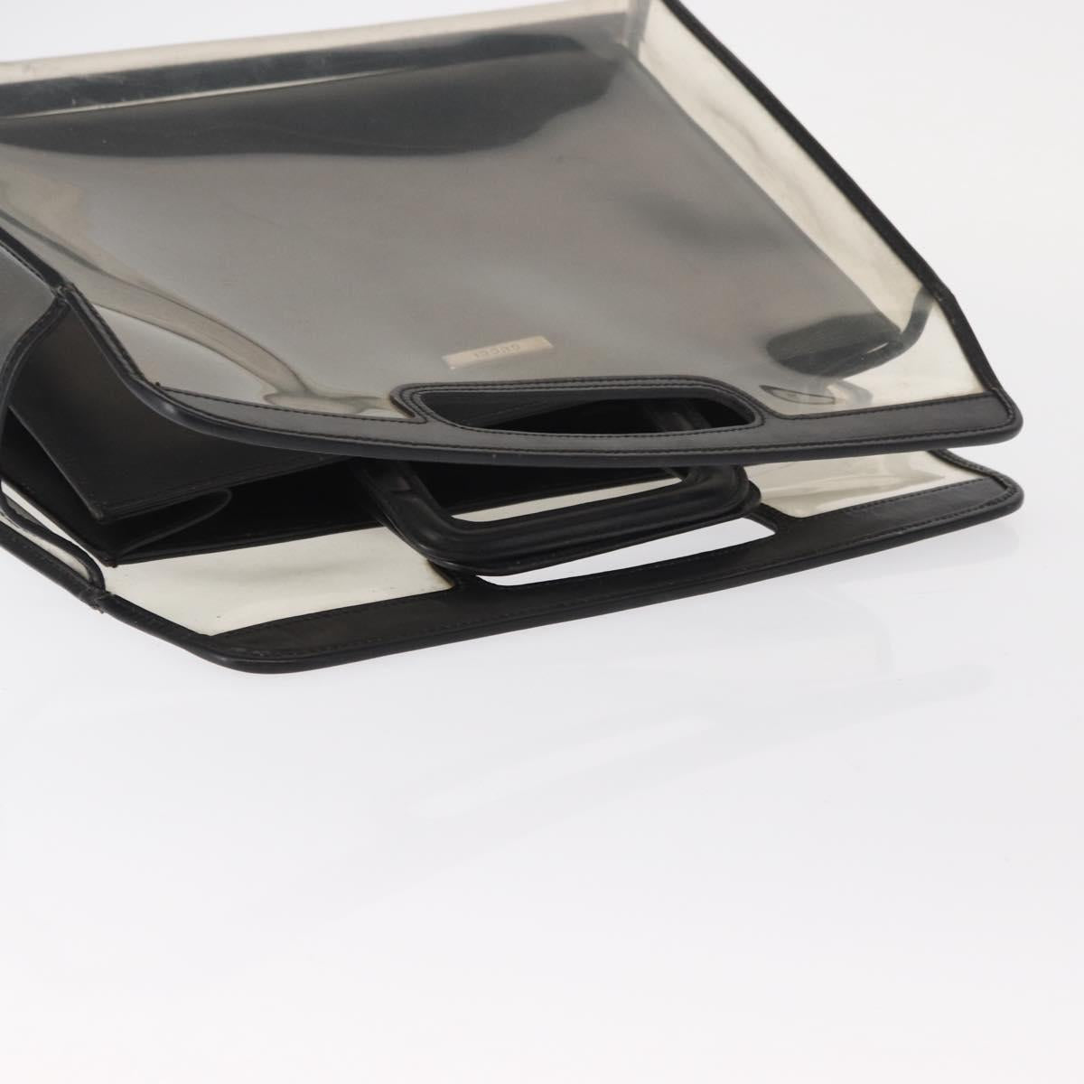GUCCI Hand Bag Vinyl Clear 002 1998 0453 Auth 156857