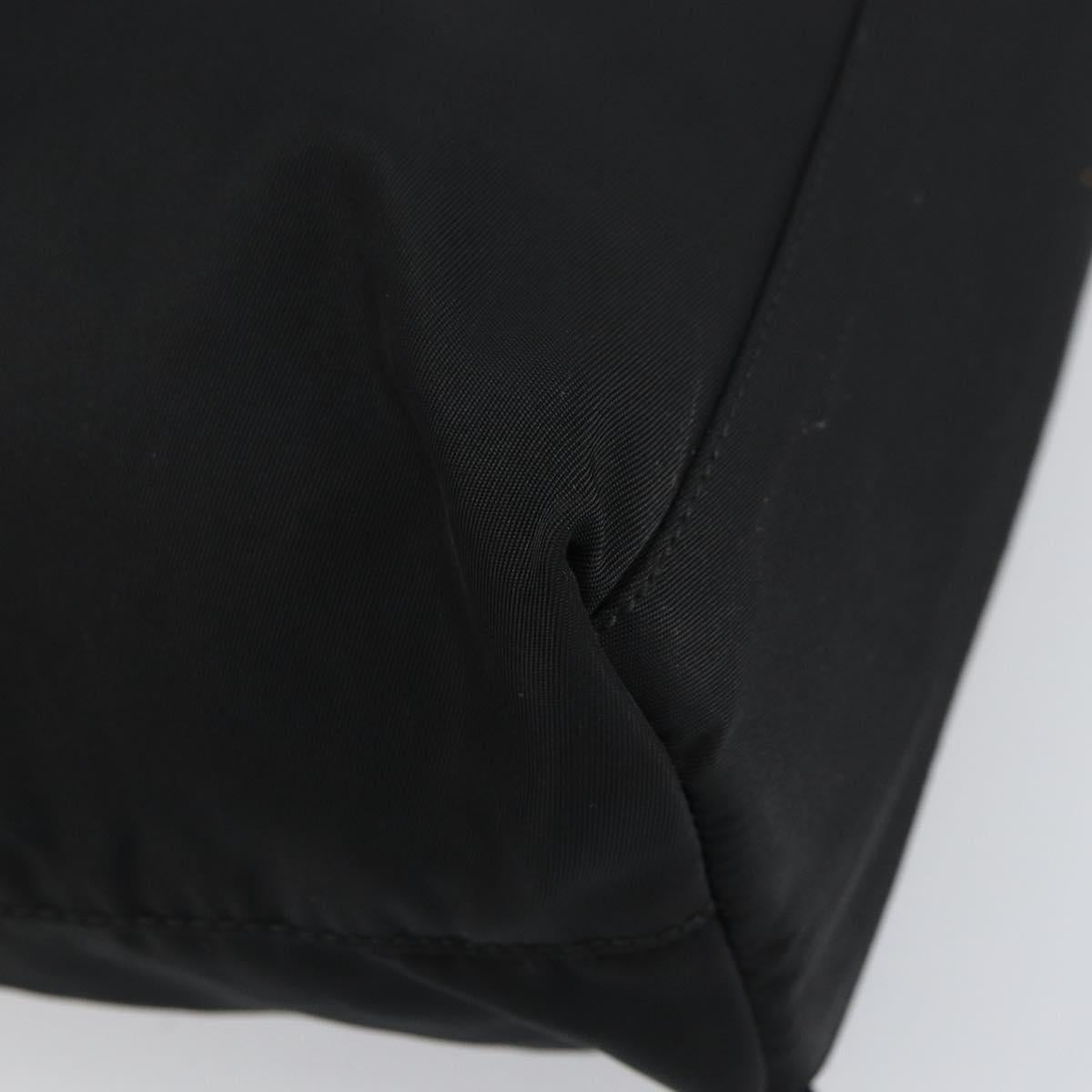 PRADA Hand Bag Nylon Black Auth 156858
