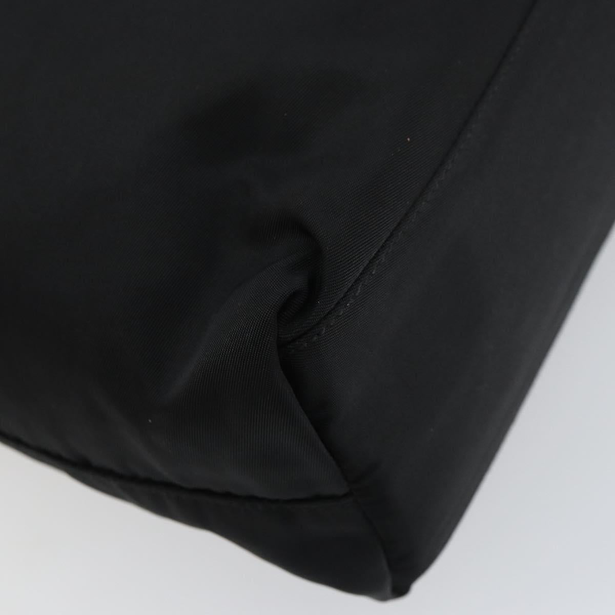 PRADA Hand Bag Nylon Black Auth 156858