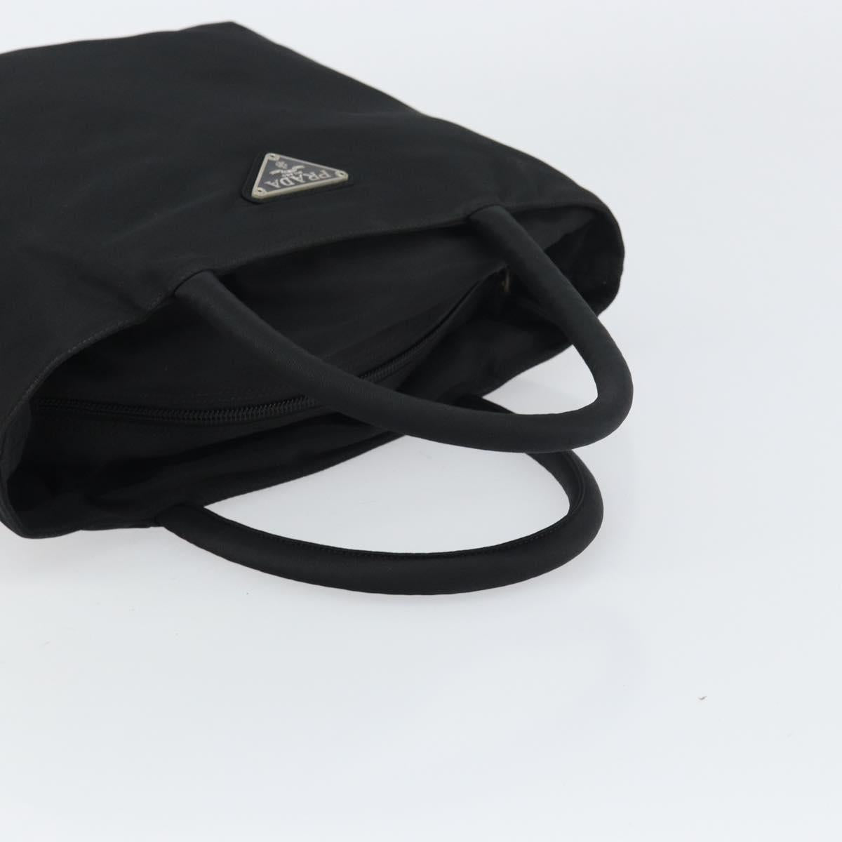 PRADA Hand Bag Nylon Black Auth 156858