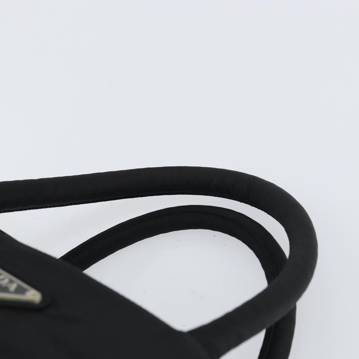 PRADA Hand Bag Nylon Black Auth 156858